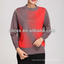12STC0538 partly sequinned womens woolen sweater 2013